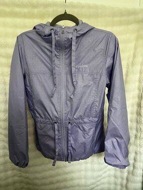 Columbia Auroras Wake II Lavender Purple Hooded Rain Jacket